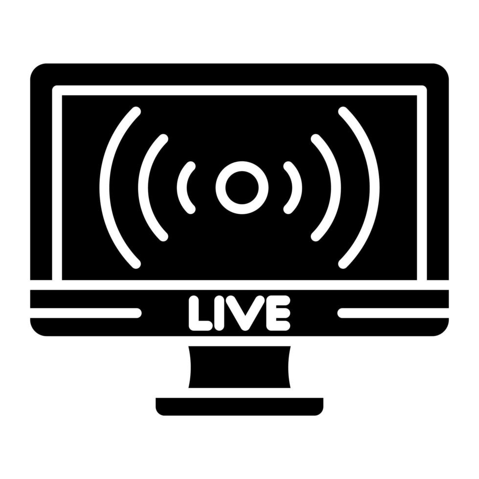 Live-Streaming-Vektorsymbol vektor
