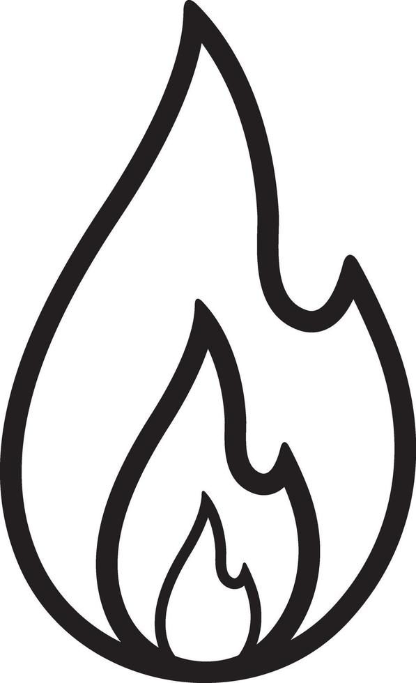 Liniensymbol für Feuer vektor