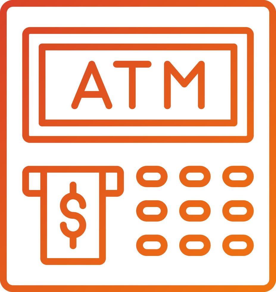 ATM-Symbolstil vektor