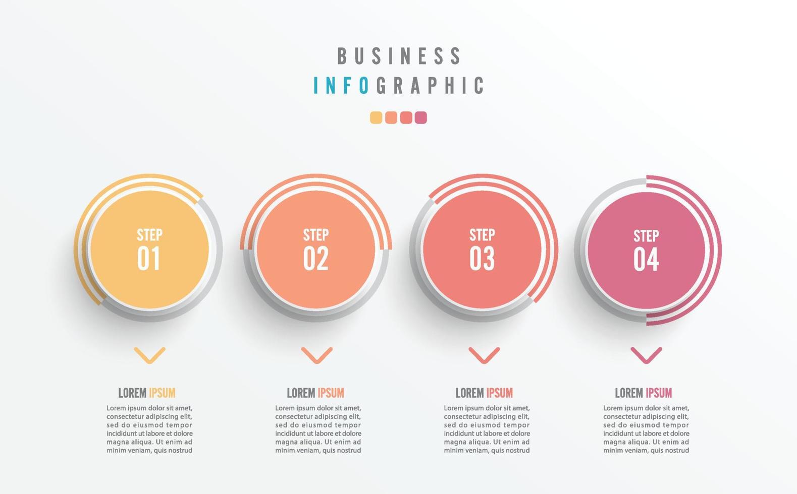 företag infographic element med 4 alternativ, steg, siffra vektor mall design