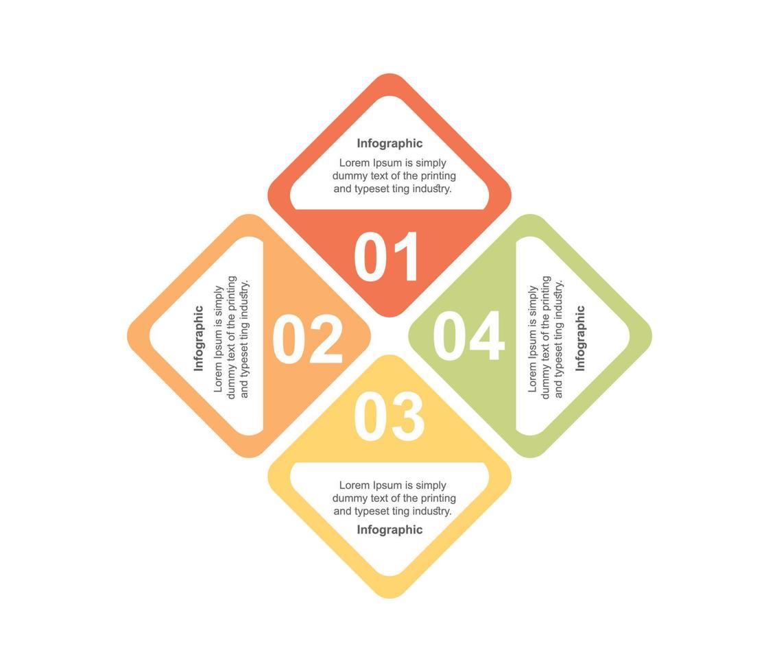 Infografiken gerundet Quadrate . Element von Diagramm, Graph, Diagramm zum Präsentationen Banner, Arbeitsablauf Layout, Prozess Diagramm, fließen Diagramm. vektor