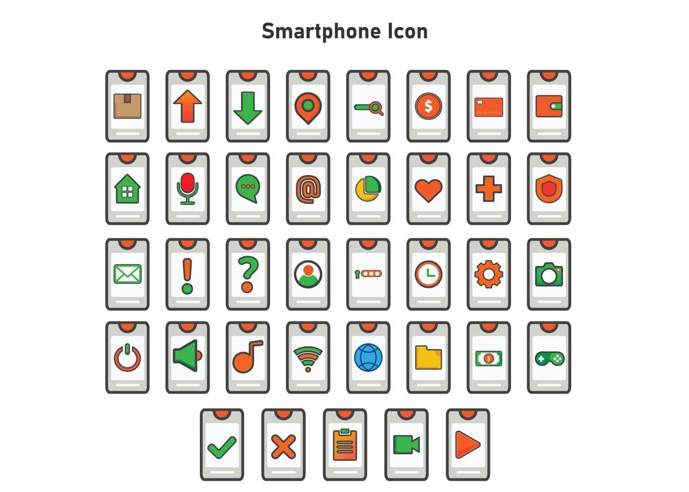 smartphone ikon illustration. platt vektorillustration. kan användas för, ikon designelement, ui, webb, mobilapp. vektor