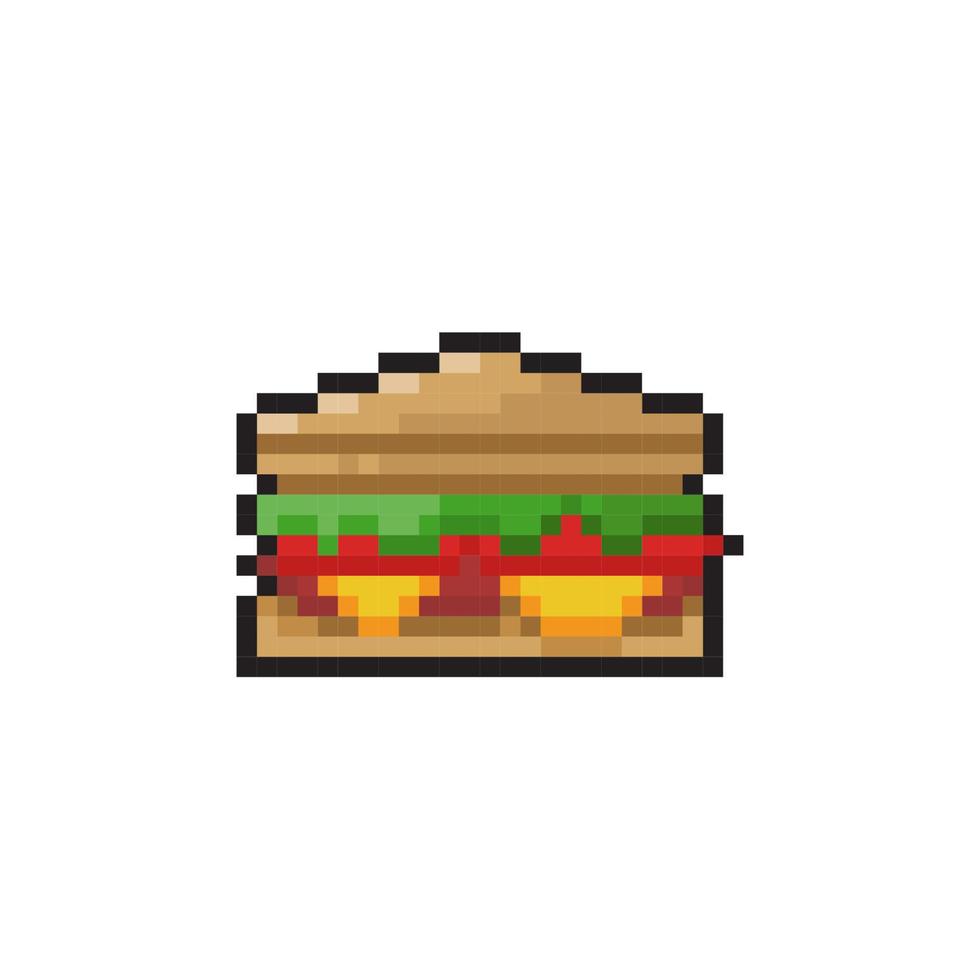 Sandwich im Pixel Kunst Stil vektor