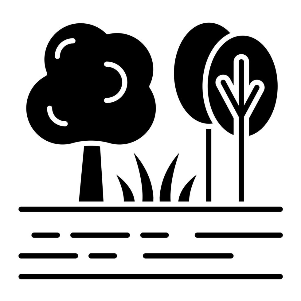 Urwald Landschaft Vektor Symbol