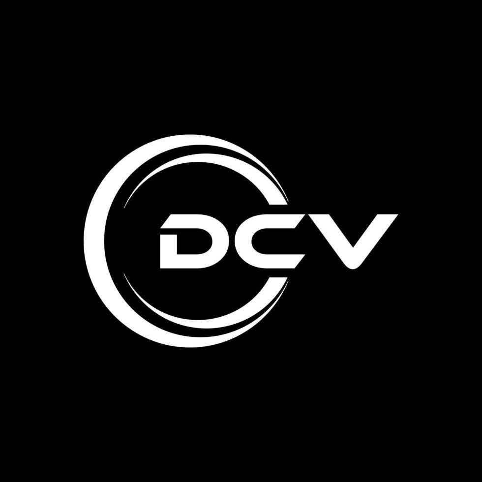 dcv brev logotyp design i illustration. vektor logotyp, kalligrafi mönster för logotyp, affisch, inbjudan, etc.