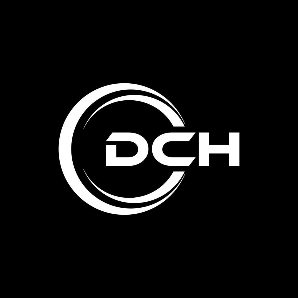 dch Brief Logo Design im Illustration. Vektor Logo, Kalligraphie Designs zum Logo, Poster, Einladung, usw.