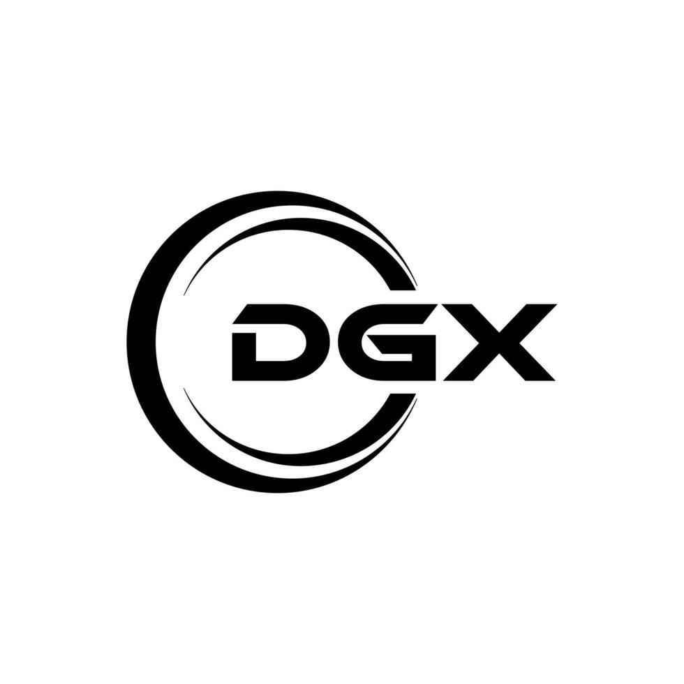 dgx brev logotyp design i illustration. vektor logotyp, kalligrafi mönster för logotyp, affisch, inbjudan, etc.