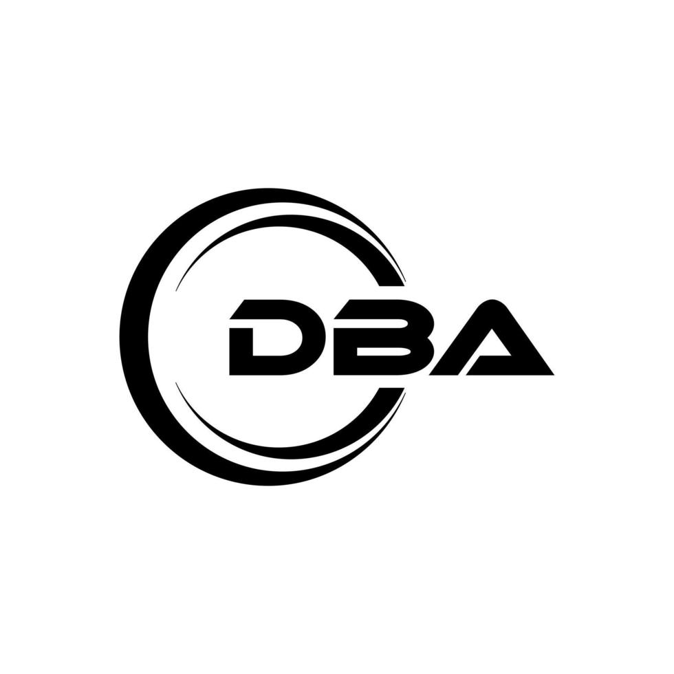 dba brev logotyp design i illustration. vektor logotyp, kalligrafi mönster för logotyp, affisch, inbjudan, etc.