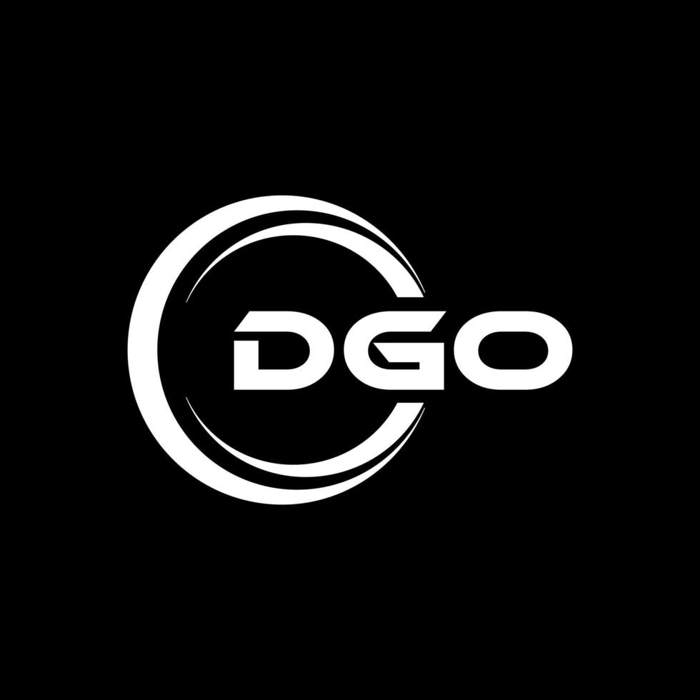 dgo brev logotyp design i illustration. vektor logotyp, kalligrafi mönster för logotyp, affisch, inbjudan, etc.