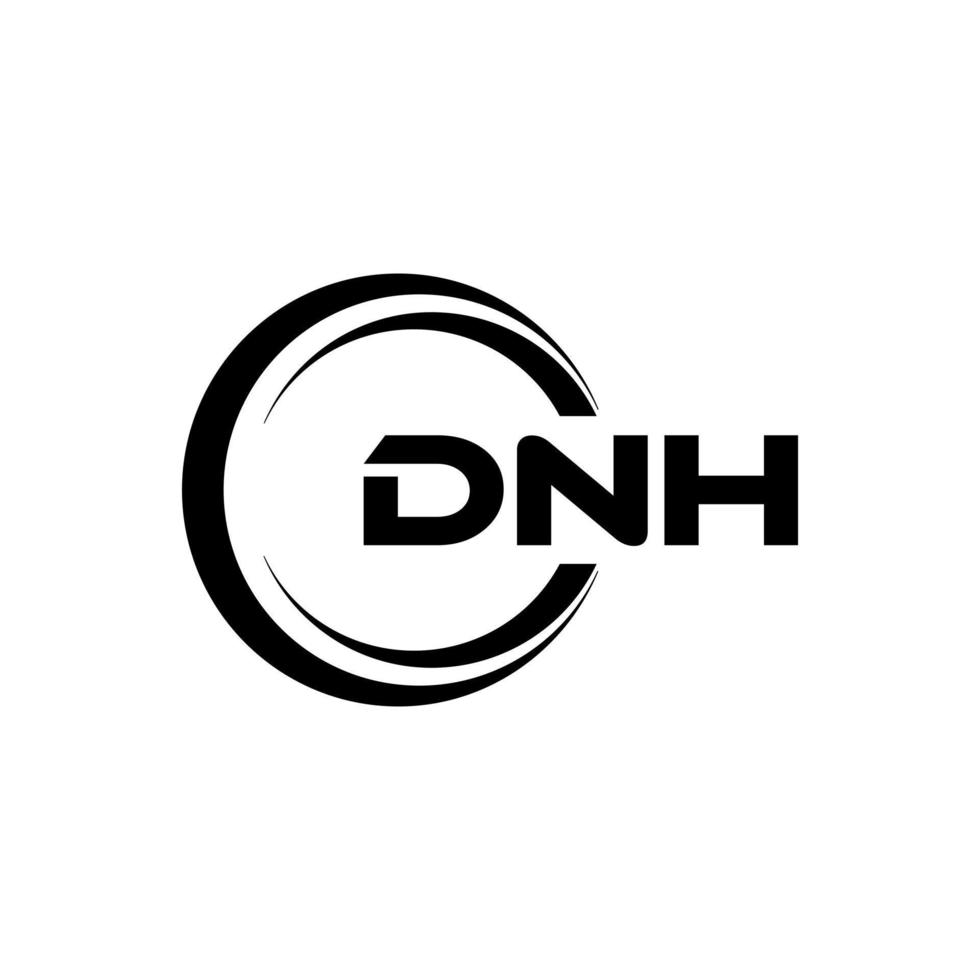 dnh brev logotyp design i illustration. vektor logotyp, kalligrafi mönster för logotyp, affisch, inbjudan, etc.