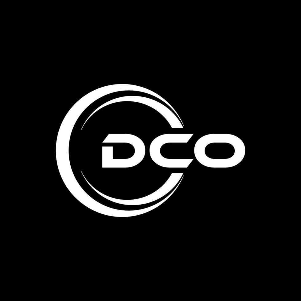 dco brev logotyp design i illustration. vektor logotyp, kalligrafi mönster för logotyp, affisch, inbjudan, etc.
