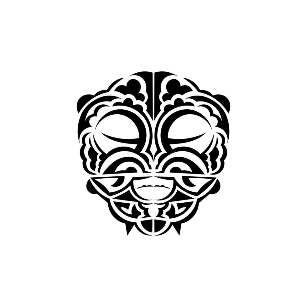 Wikinger Gesichter im Zier Stil. Maori Stammes- Muster. geeignet zum Drucke. isoliert auf Weiß Hintergrund. Vektor. vektor
