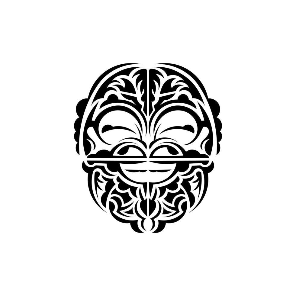 viking ansikten i dekorativ stil. maori stam- mönster. lämplig för grafik. isolerat. svart prydnad, vektor. vektor