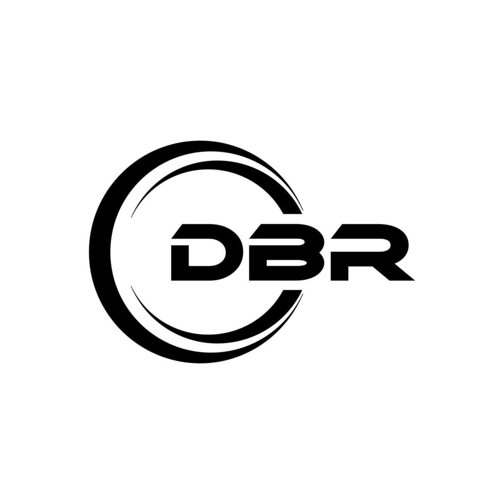 dbr brev logotyp design i illustration. vektor logotyp, kalligrafi mönster för logotyp, affisch, inbjudan, etc.