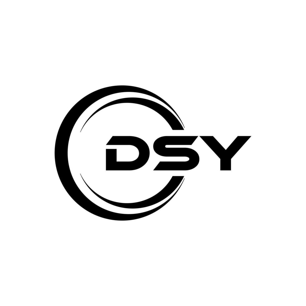 dsy brev logotyp design i illustration. vektor logotyp, kalligrafi mönster för logotyp, affisch, inbjudan, etc.