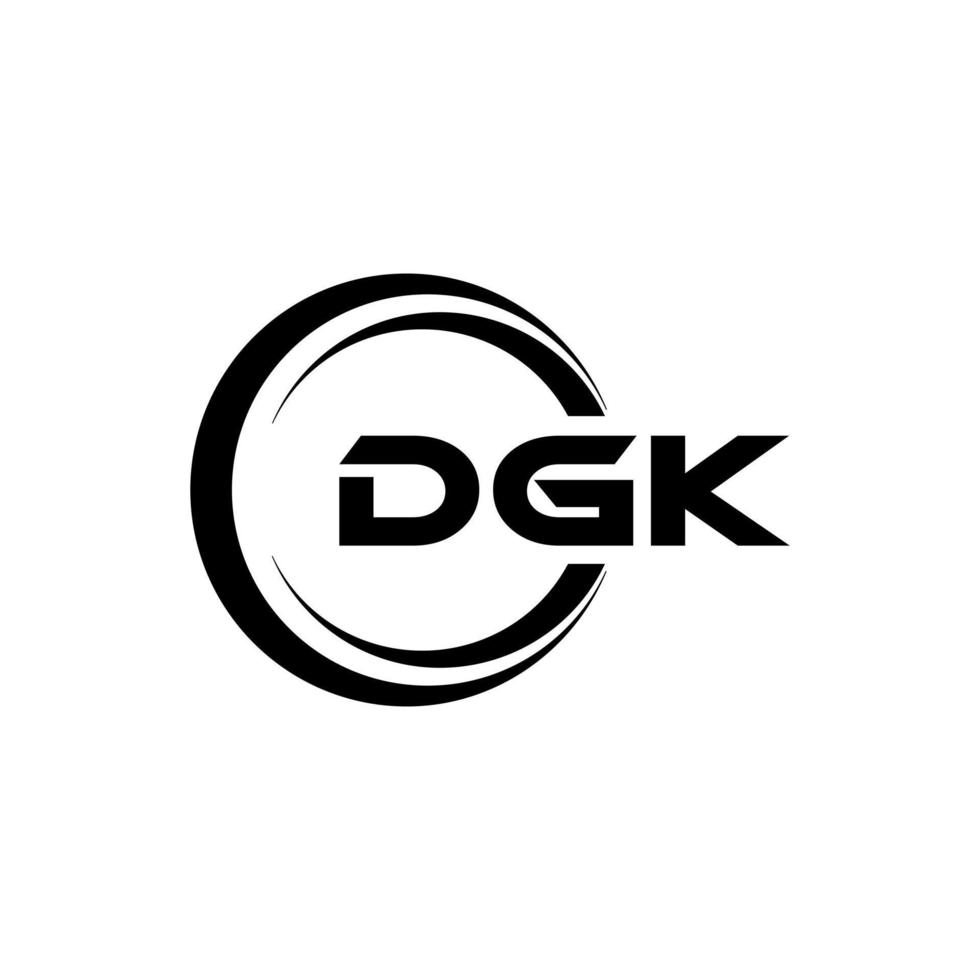 dgk Brief Logo Design im Illustration. Vektor Logo, Kalligraphie Designs zum Logo, Poster, Einladung, usw.