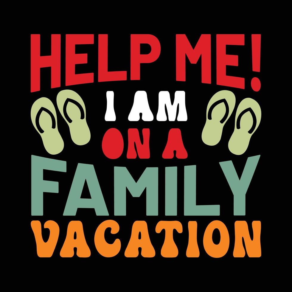 hjälp mig jag am på en familj semester sommar semester vektor