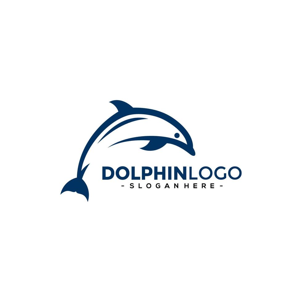 Delphin-Logo-Vorlagenvektor. Delphinspringen Logo-Design-Konzept. vektor