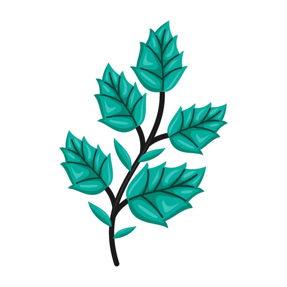 Baumzweige Farbe Blätter Vektor-Illustration vektor