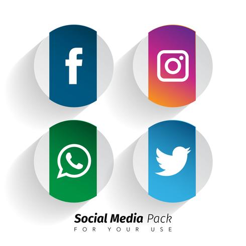 Beliebte Social Media Icons vektor