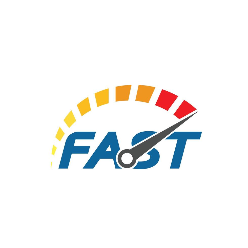 Geschwindigkeit, Vektor-Logo-Rennereignis, mit den Hauptelementen des Modifikations-Geschwindigkeitsmessers vektor