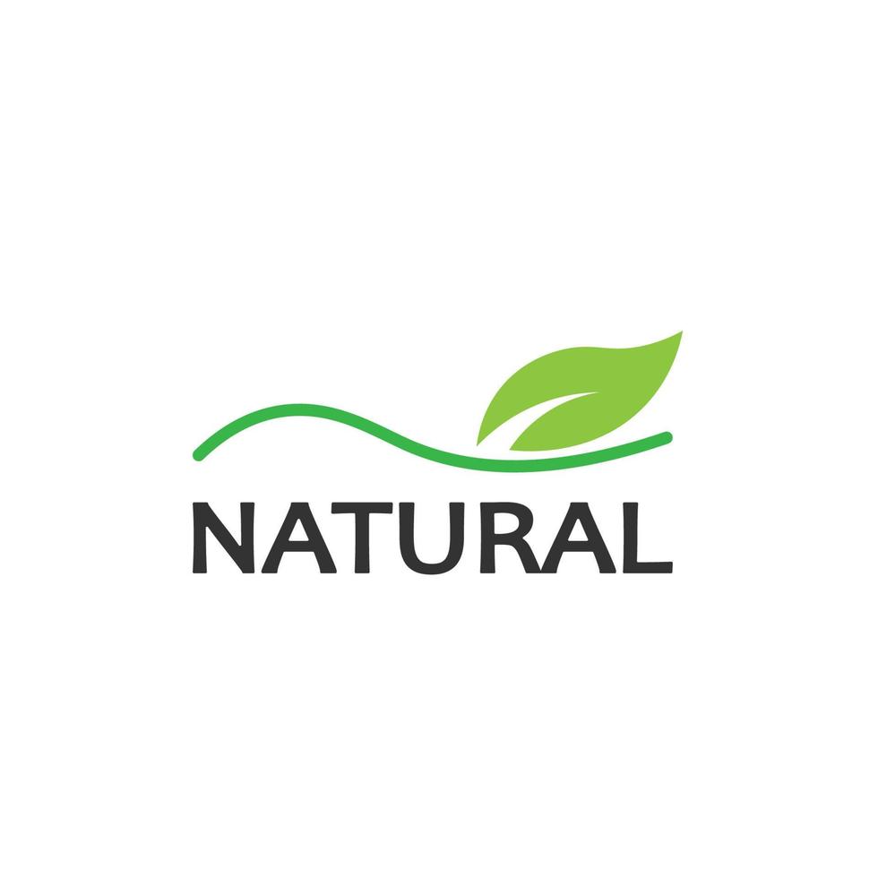 naturlig blad natur eco logotyp design mall vektor