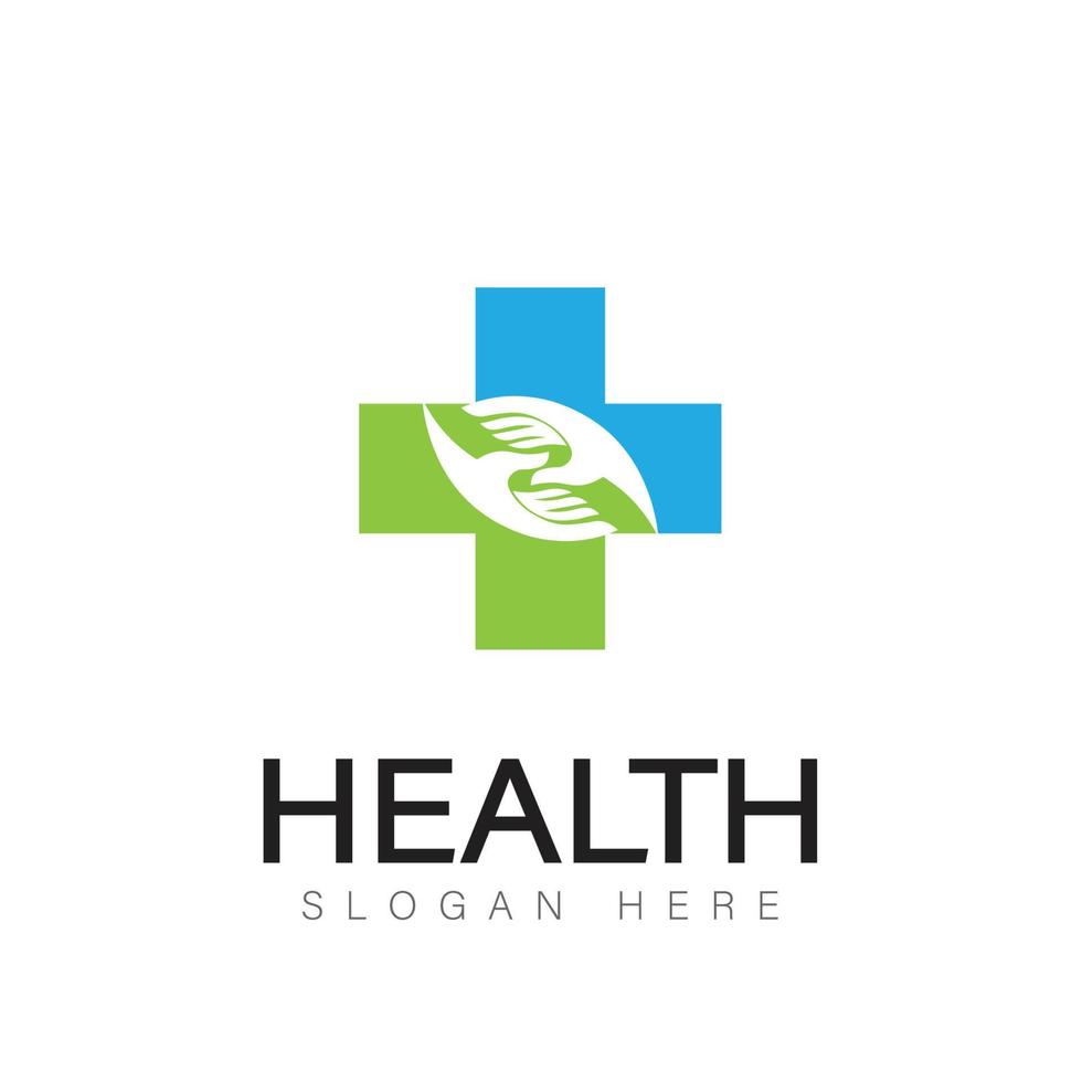 Medizinisches Kreuz und Gesundheitsapotheke-Logo-Vektorschablone vektor
