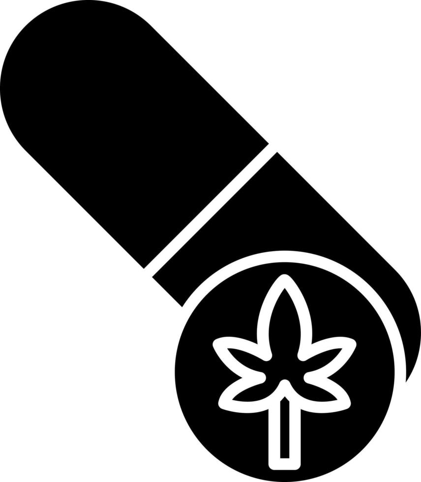 cbd Kapseln Symbol Stil vektor