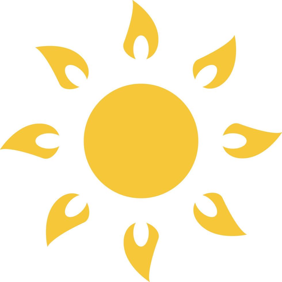 Sonne Symbol - - Vektor. einfach Element Illustration Sommer- Konzept. Sonne Symbol - - Vektor. Sommer- Konzept Vektor Illustration. auf Weiß Hintergrund
