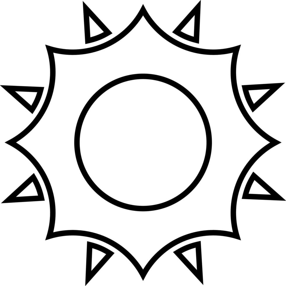 Sonne, Sommer- Gliederung Vektor Symbol. Linie Sommer- und Sonne Vektor Symbol