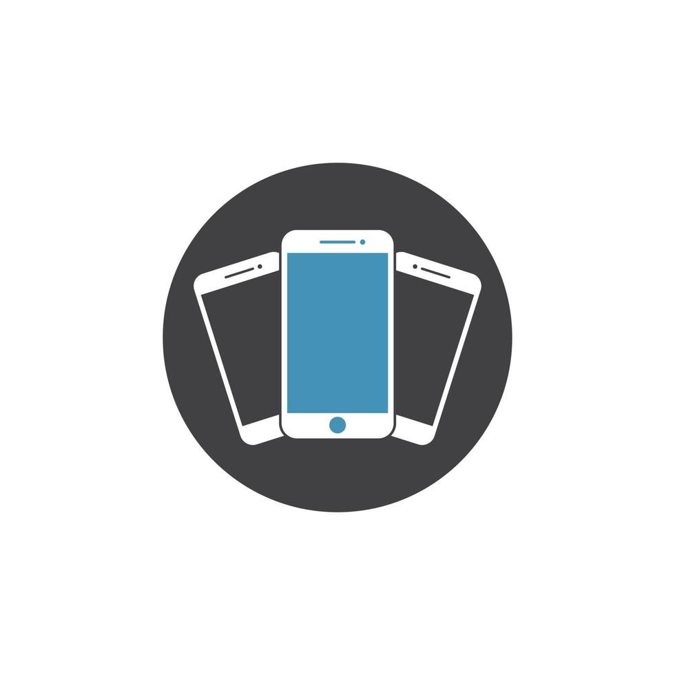 smartphone logotyp ikon vektor illustration design