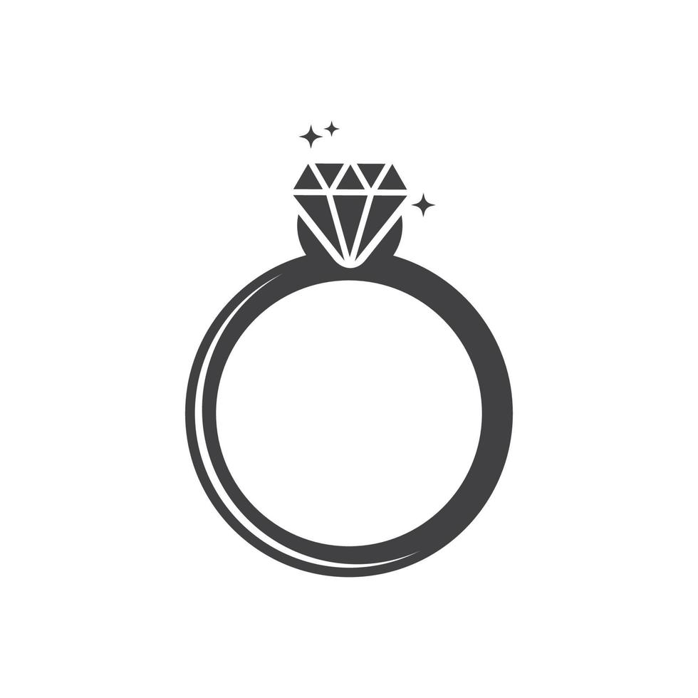 Ring Diamant Vektor Illustration Design