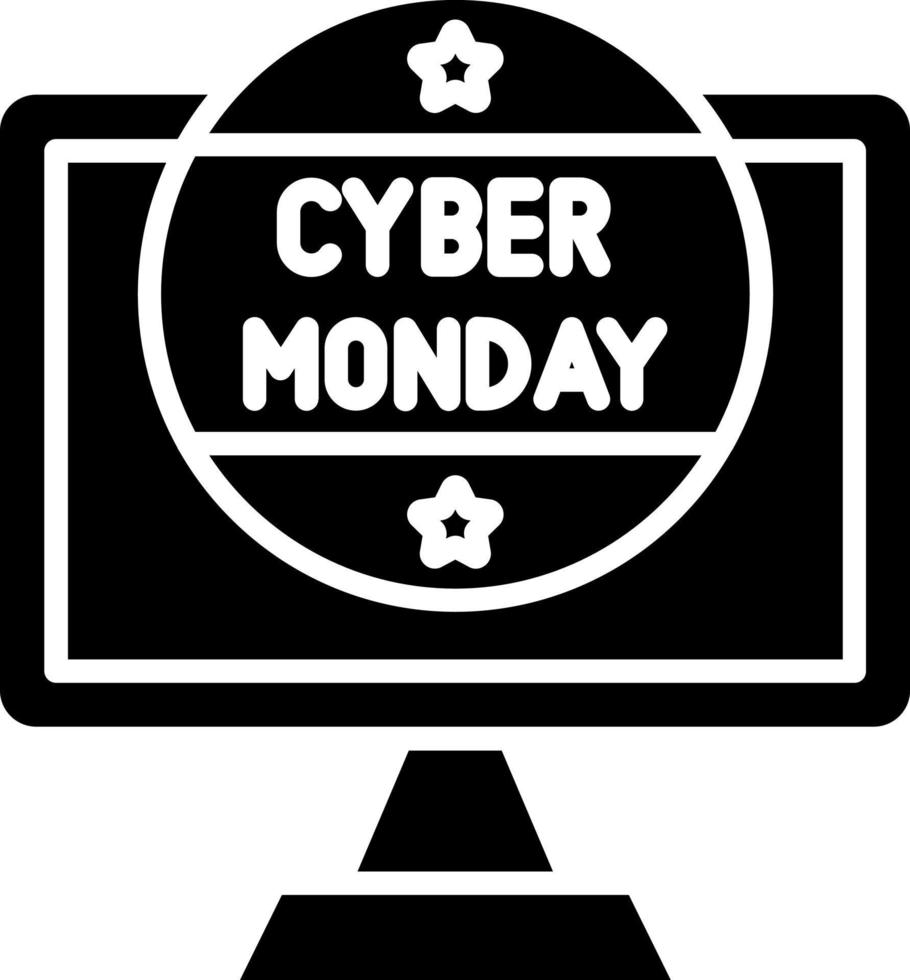 cyber måndag försäljning ikon stil vektor