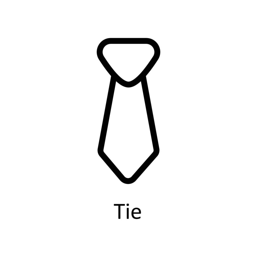 Krawatte Vektor Gliederung Symbole. einfach Lager Illustration Lager