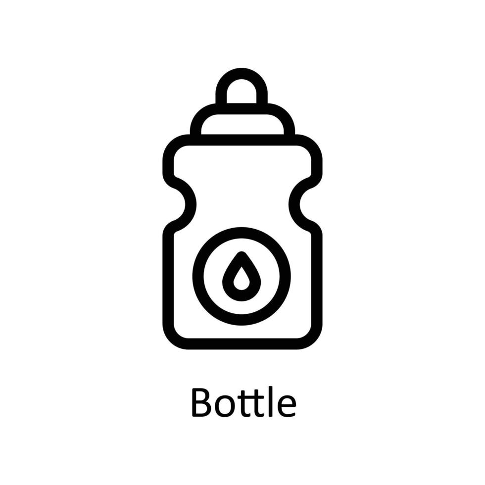 Flasche Vektor Gliederung Symbole. einfach Lager Illustration Lager