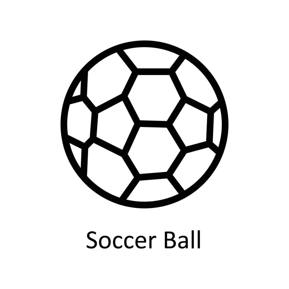 fotboll boll vektor översikt ikoner. enkel stock illustration stock