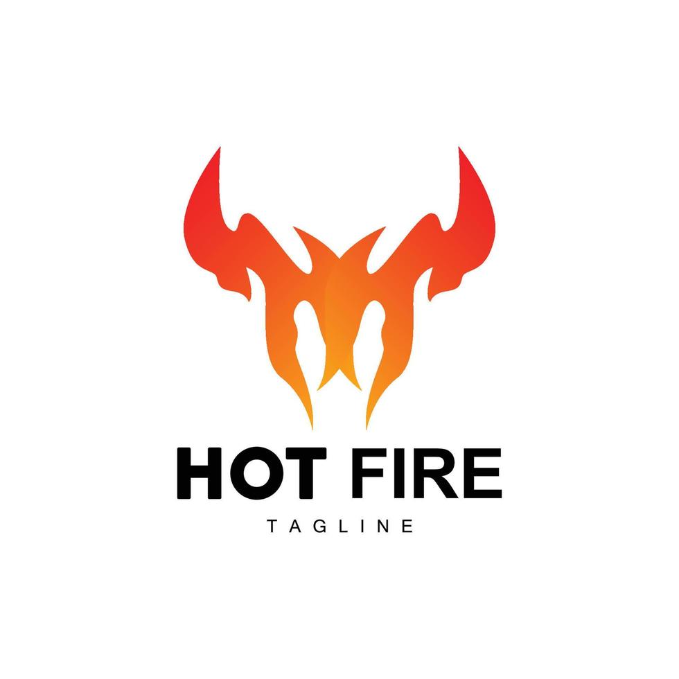 heiß Flamme Logo, Feuer Vektor, abstrakt Feuer Symbol Design vektor