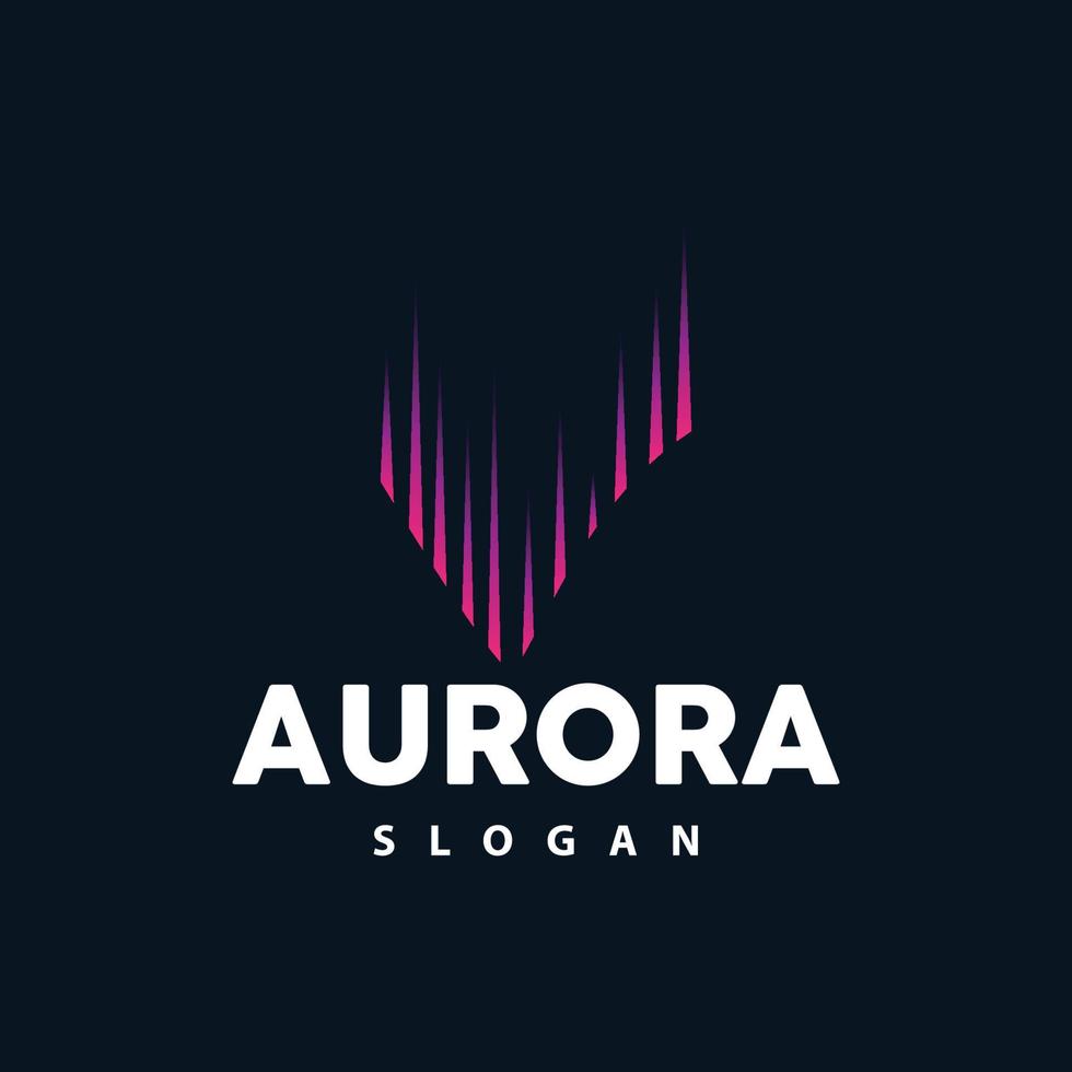 Aurora Logo, Licht Welle Vektor, Natur Landschaft Design, Produkt Marke Vorlage Illustration Symbol vektor