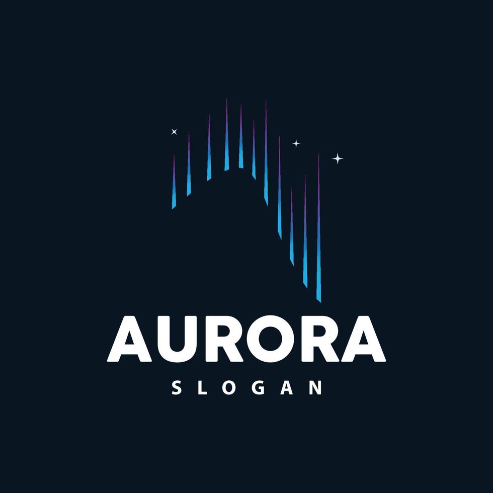 aurora logotyp, ljus Vinka vektor, natur landskap design, produkt varumärke mall illustration ikon vektor