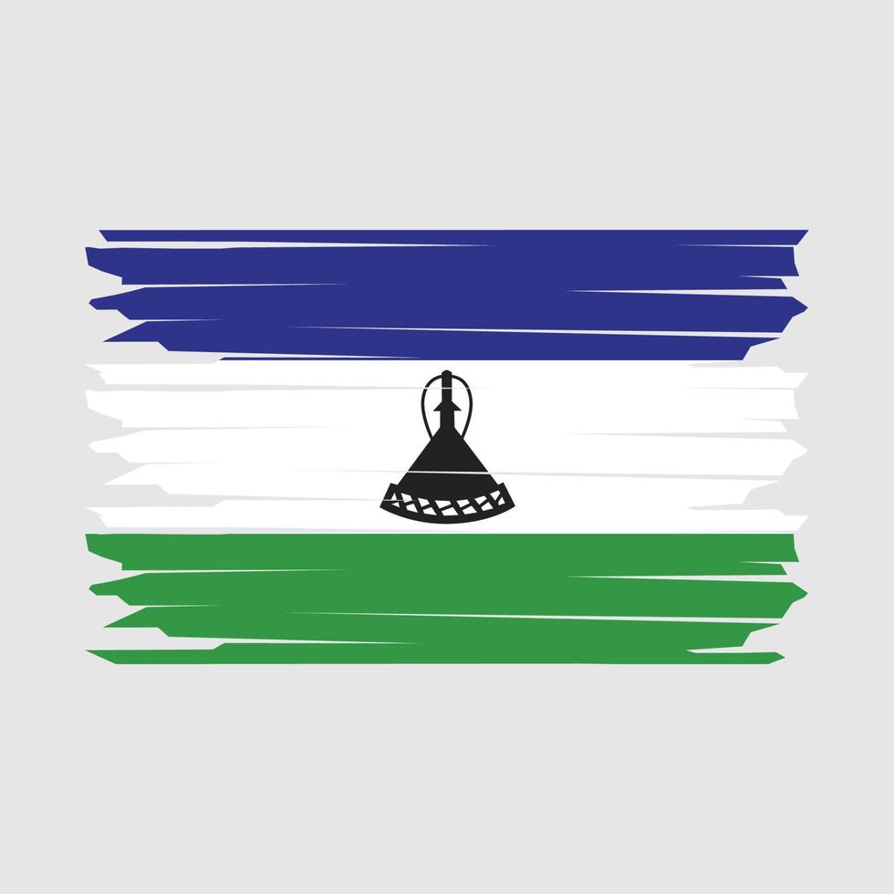 lesotho flagga illustration vektor