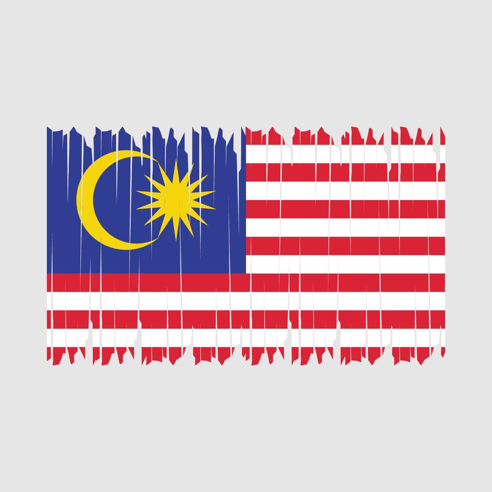 Bürste der malaysischen Flagge vektor