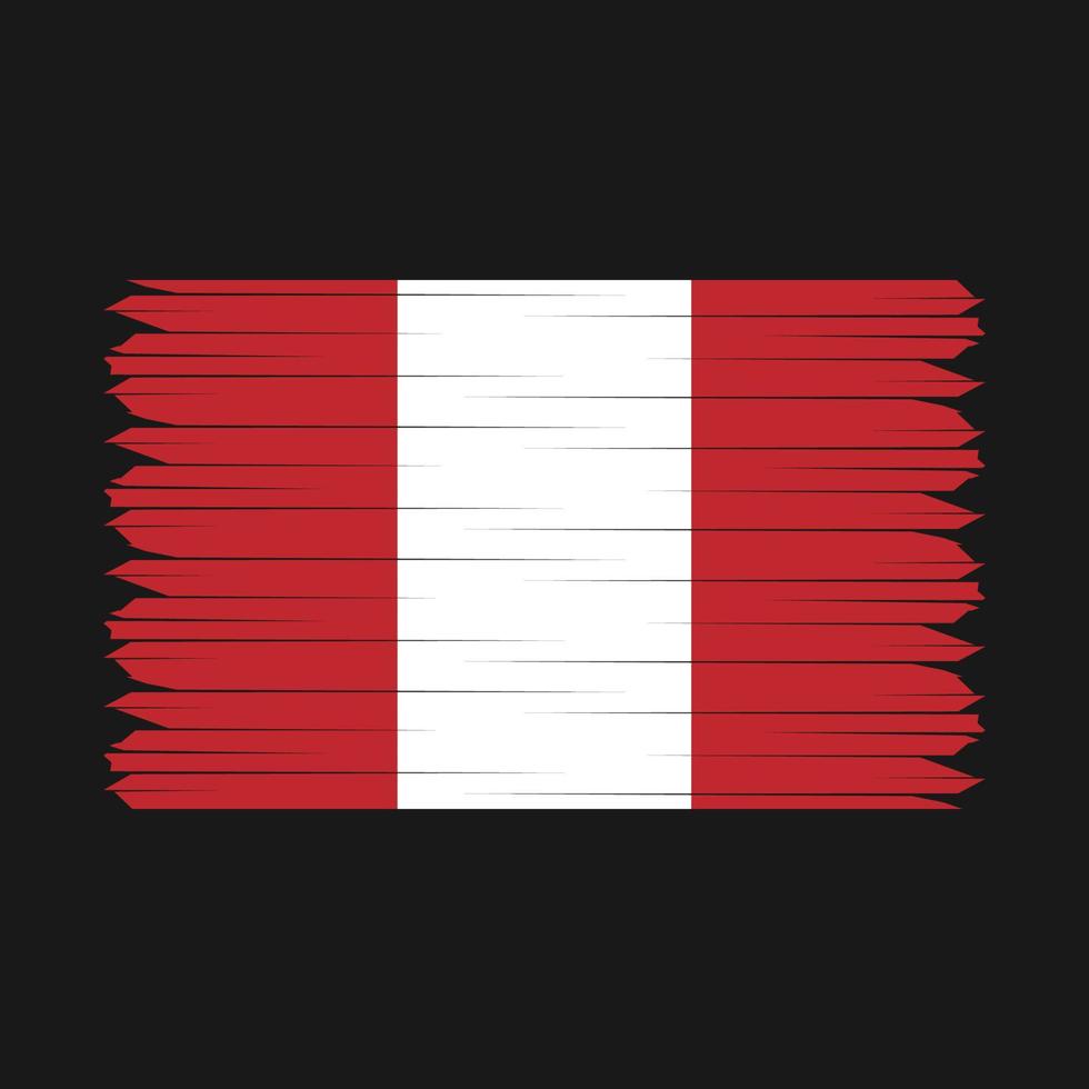 Peru Flagge Pinsel vektor