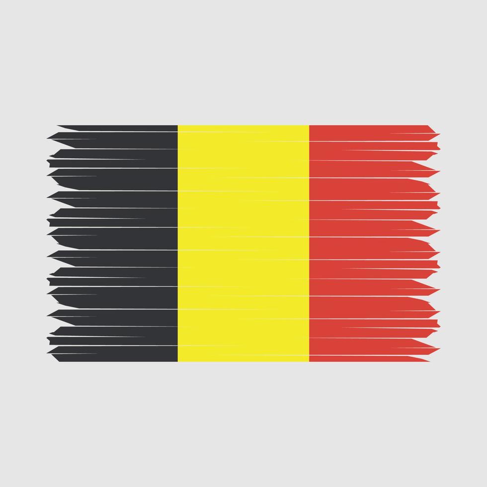 Belgien Flaggenpinsel vektor