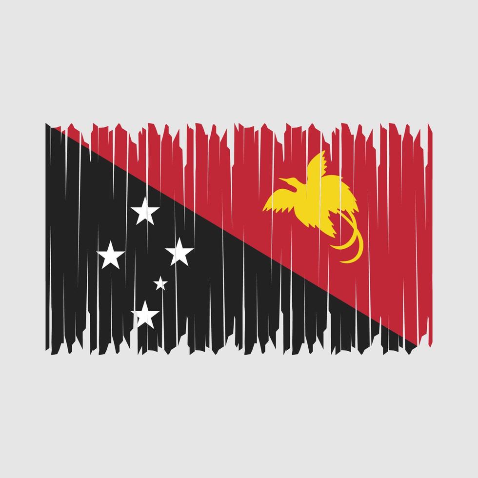 Bürste der Papua-Flagge vektor