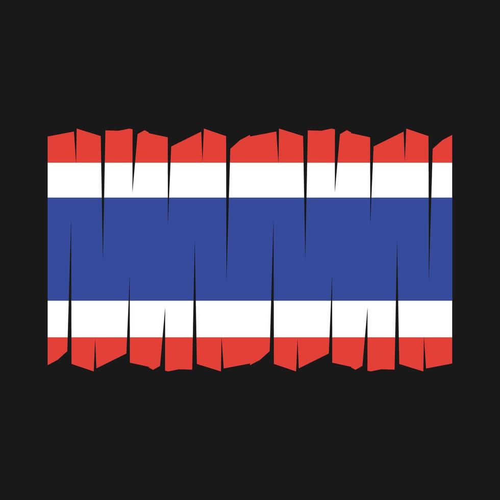 thailand flagga borsta vektor