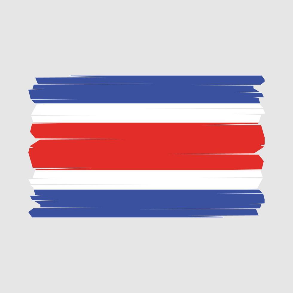 costa rica flaggenvektorillustration vektor