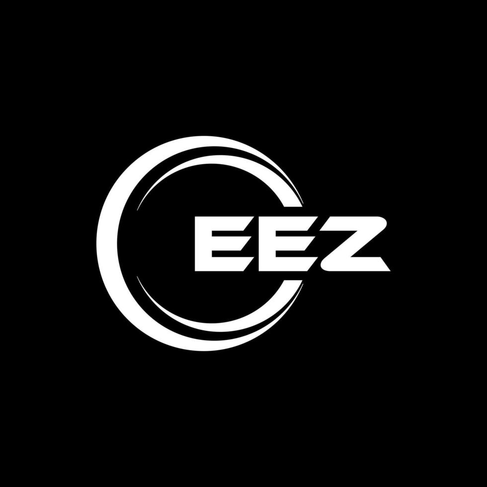 eez brev logotyp design i illustration. vektor logotyp, kalligrafi mönster för logotyp, affisch, inbjudan, etc.