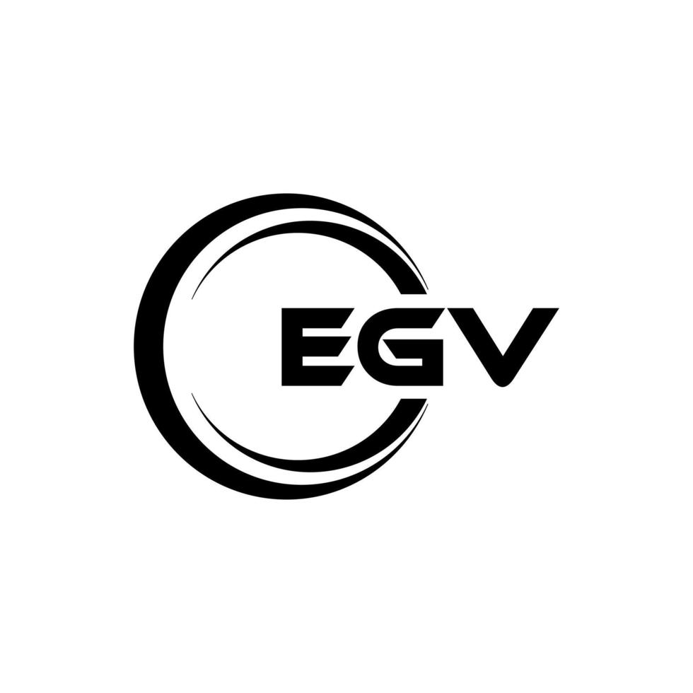 EGV-Brief-Logo-Design in Abbildung. Vektorlogo, Kalligrafie-Designs für Logo, Poster, Einladung usw. vektor