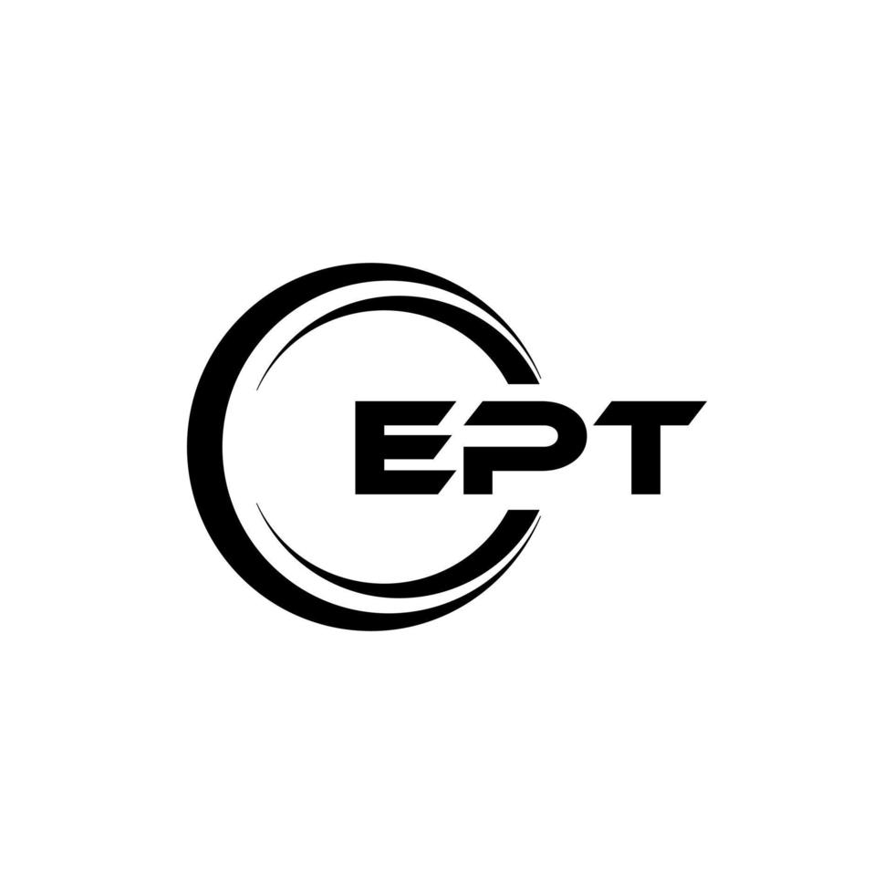 ept brev logotyp design i illustration. vektor logotyp, kalligrafi mönster för logotyp, affisch, inbjudan, etc.