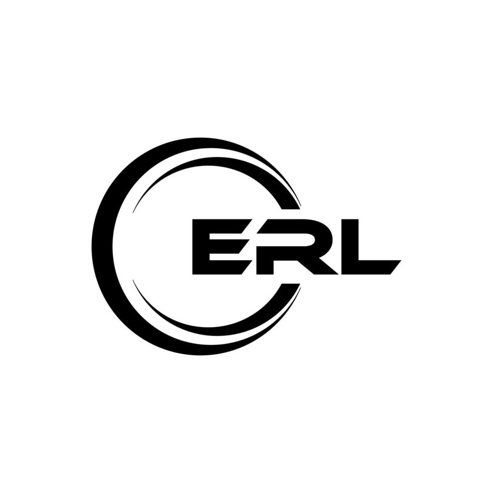 erl brev logotyp design i illustration. vektor logotyp, kalligrafi mönster för logotyp, affisch, inbjudan, etc.